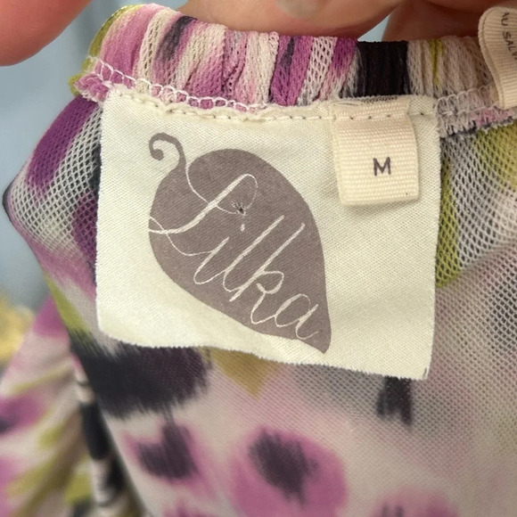 Anthropologie Lilka Mesh  Chiffon High Low Dress, size M - Picture 7 of 8